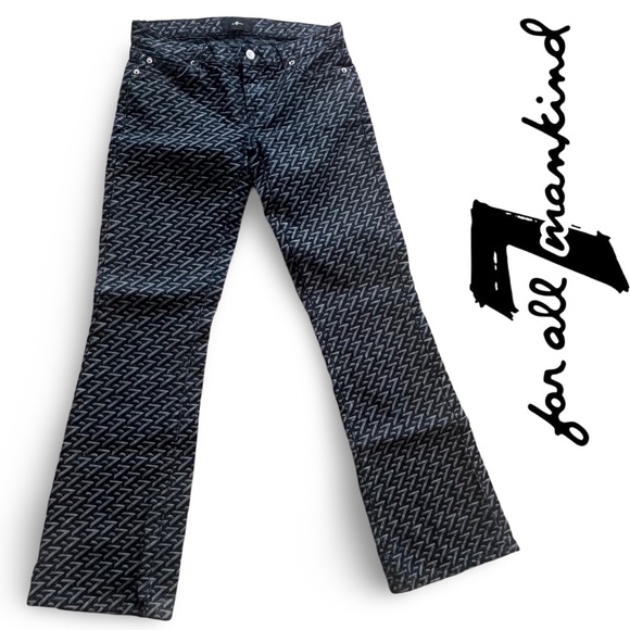 NWOT - 7 For All Mankind - ORIGINAL BOOTCUT - DARK - HARRINGBONE JEAN - 29 x 30' - Picture 3 of 15